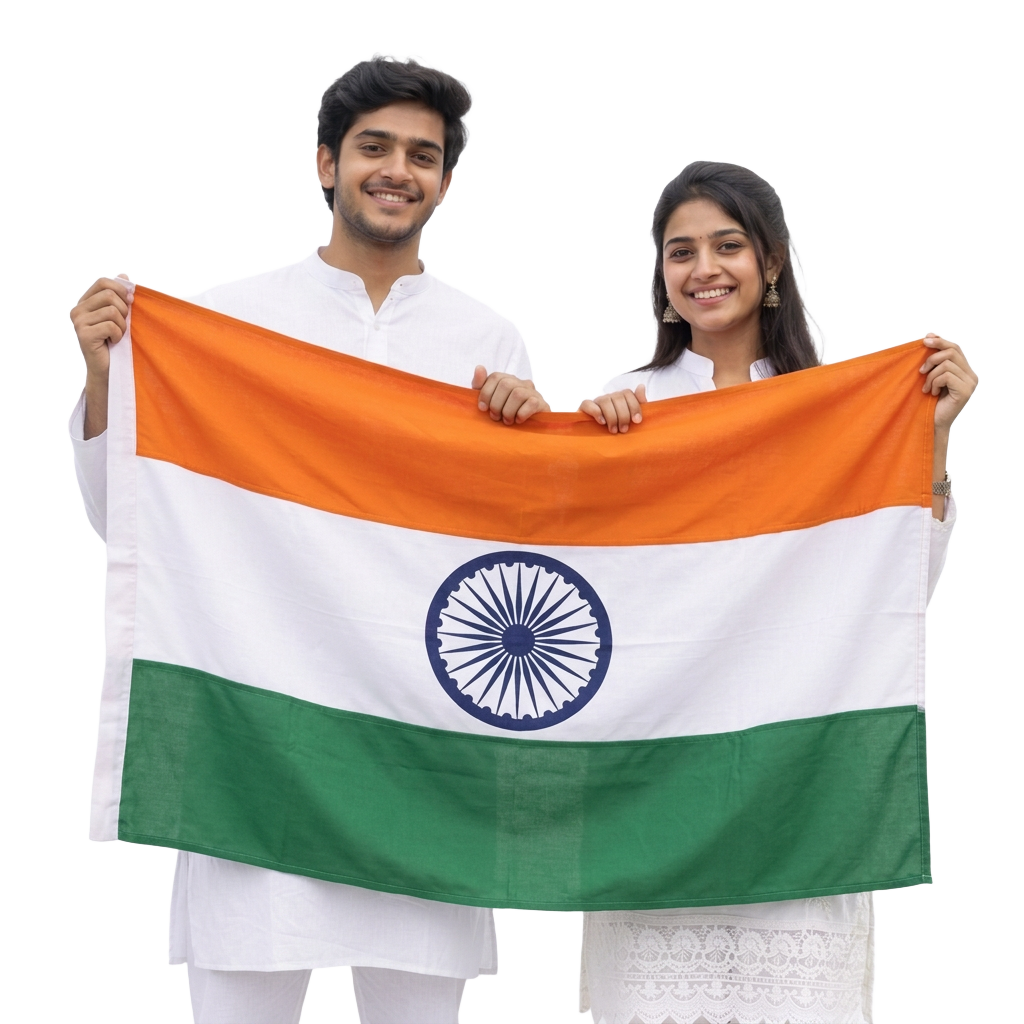 Two young Indians standing together